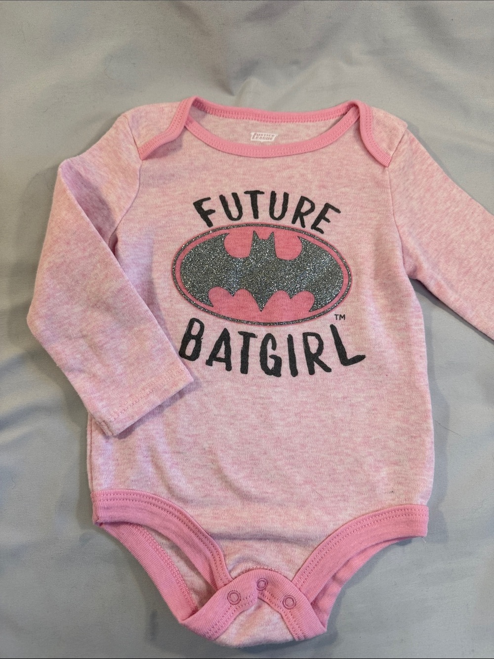 Future Batgirl Pink Long-Sleeve Baby Bodysuit